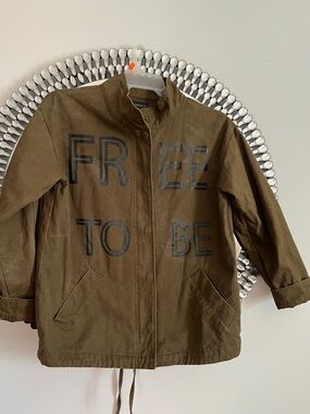 Olive Green with Bold Lettering